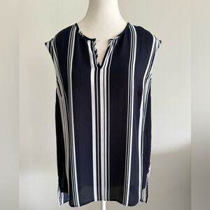 Striped Navy and White Women's Top